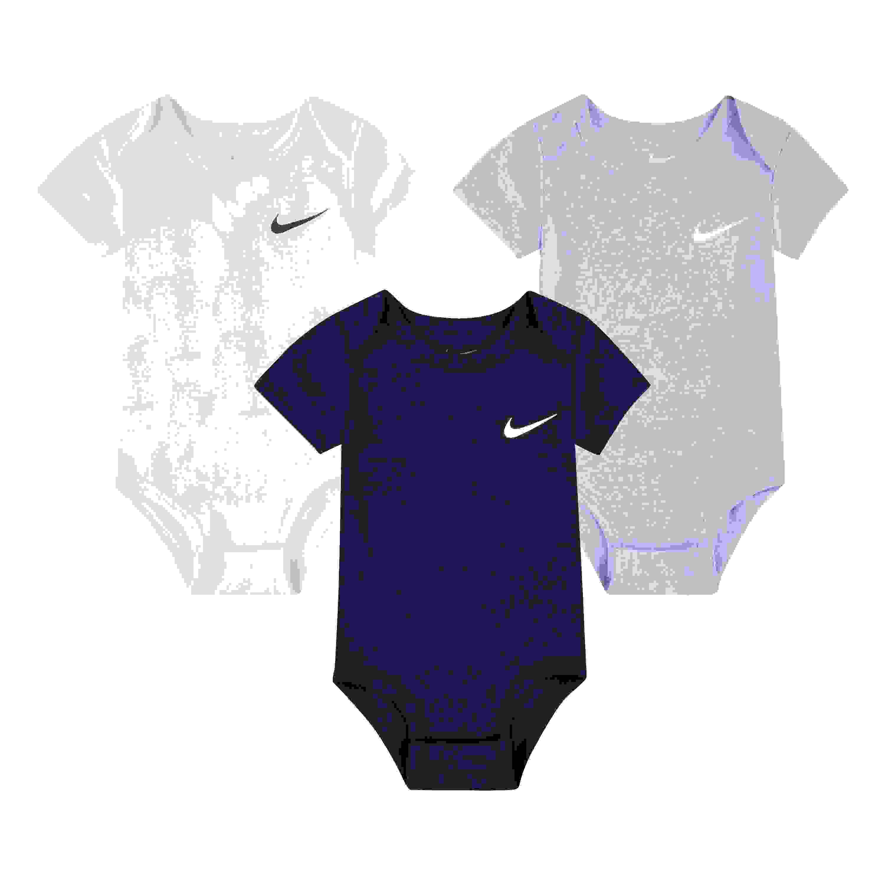 Nike Mini Me 3-Pack Infant Navy/Blue/White Bodysuits